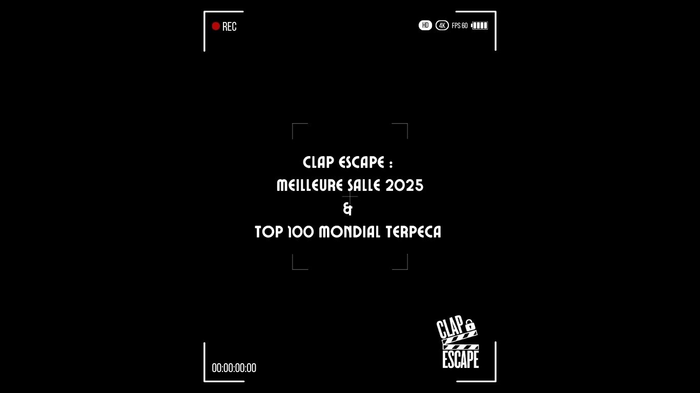 Le meilleur escape game de Lyon est mondialement reconnu ! Clap Escape intègre le Top 100 TERPECA 2025. Réservez votre session dans une salle d'exception dès maintenant.