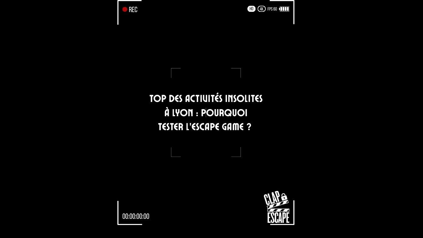 Découvrez le top des activités insolites à Lyon ! Pourquoi l'escape game est-il devenu la sortie incontournable entre amis, famille ou collègues ? Guide complet sur l'immersion, les meilleurs scénarios et les secrets de Clap Escape pour une aventure hors du commun